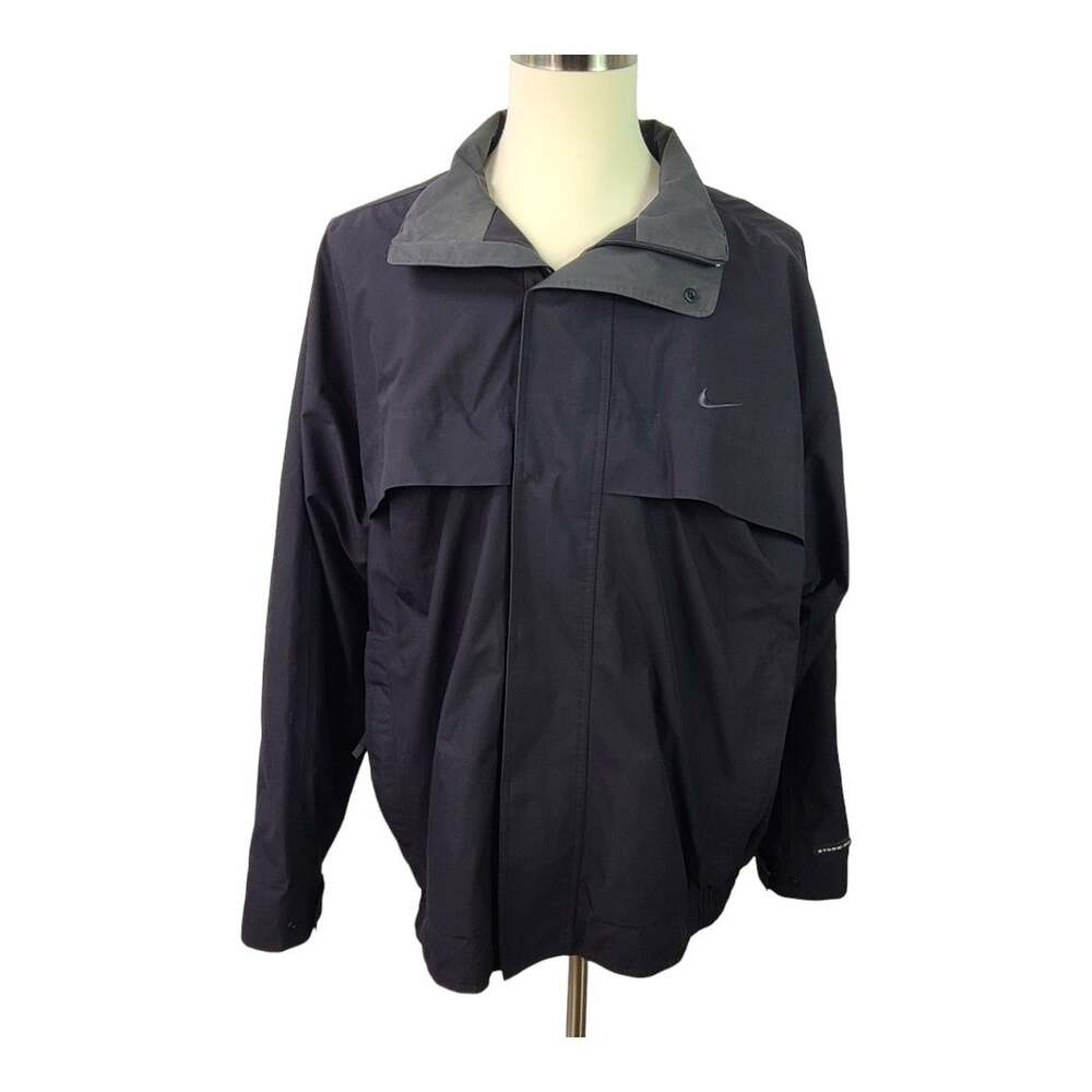 Nike Golf Black Storm Fit Jacket Windbreak Coat Men's Size XXL